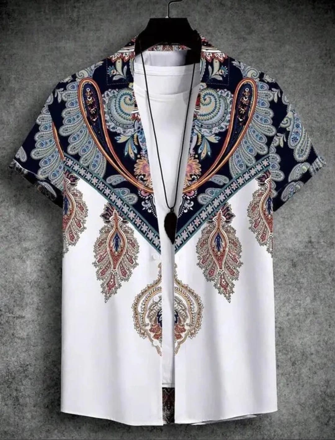Men Regular, Super Slim Fit Printed Ribbed Collar Casual Shirt